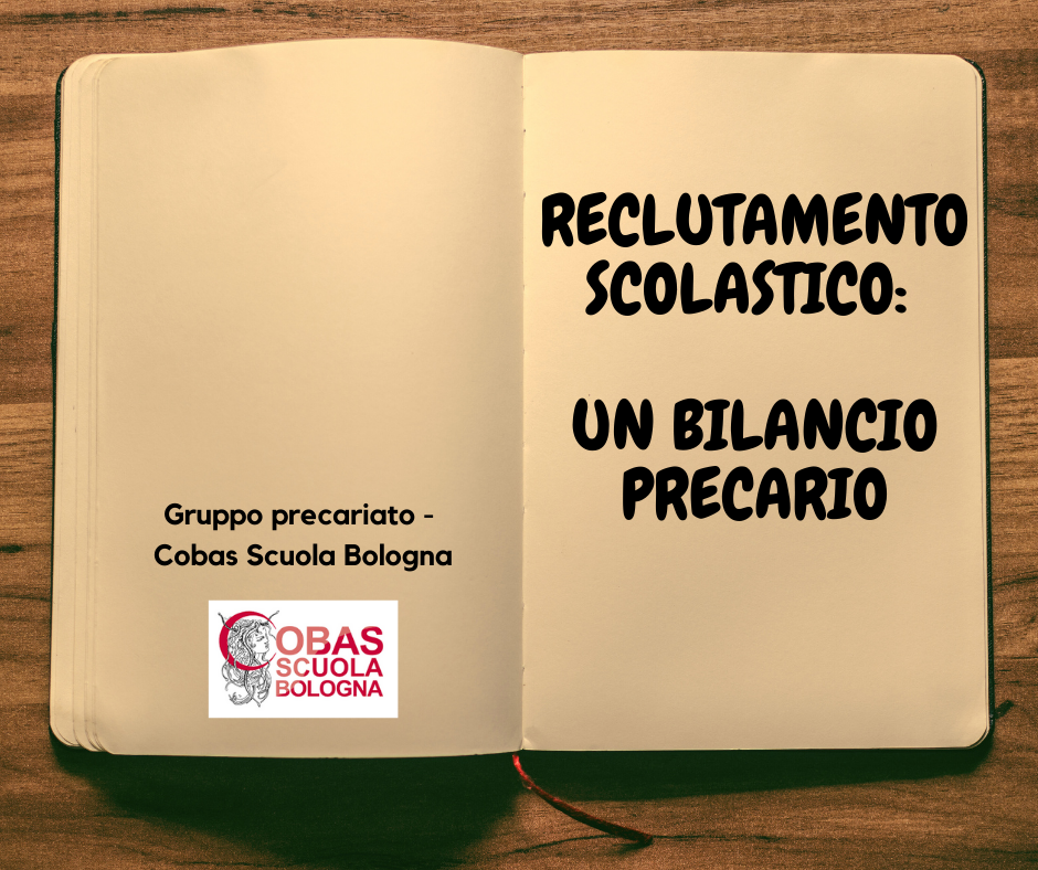 RECLUTAMENTO SCOLASTICO: UN BILANCIO PRECARIO