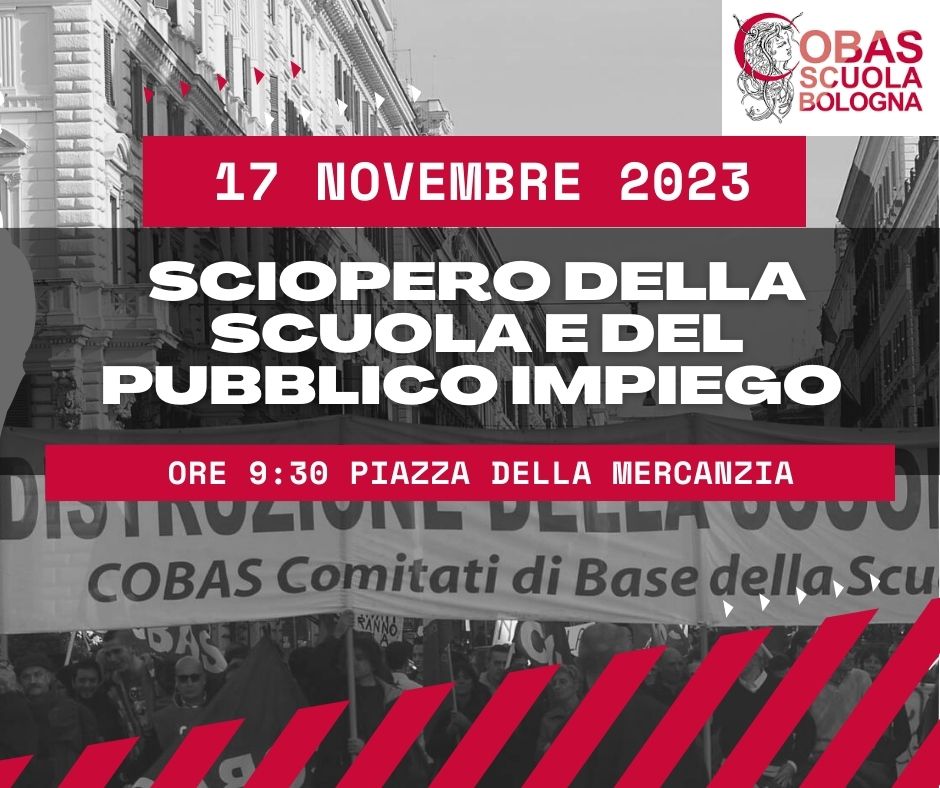 Sciopero della scuola e del pubblico impiego 17 novembre 2023